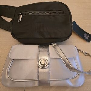 Bag Bundle with NWOT Silver Shoulder Bag and NWT Wild Fable Belt Bag